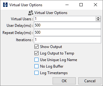 Virtual User Options