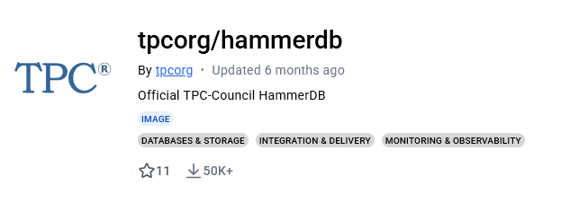 HammerDB Docker Hub
