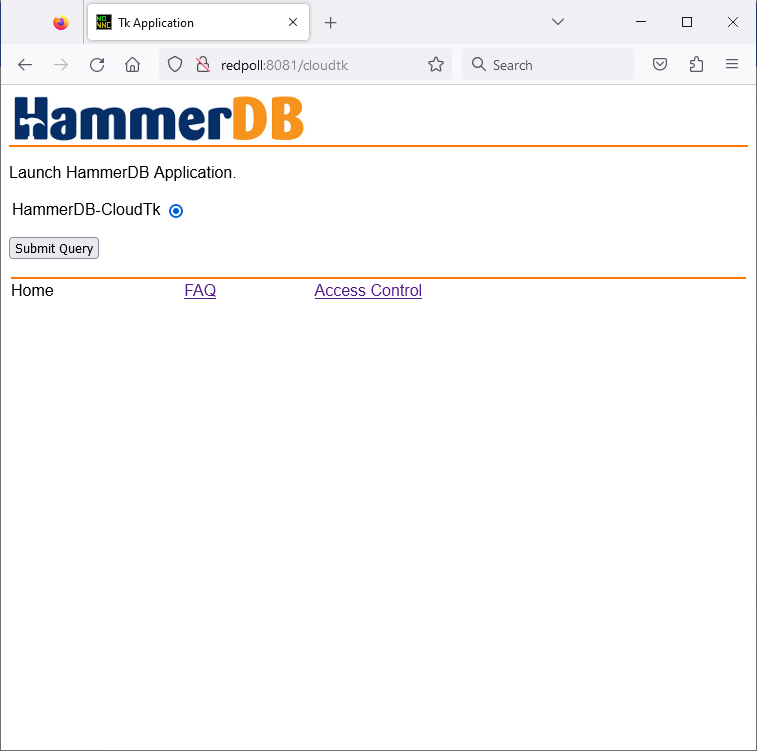 Launch HammerDB