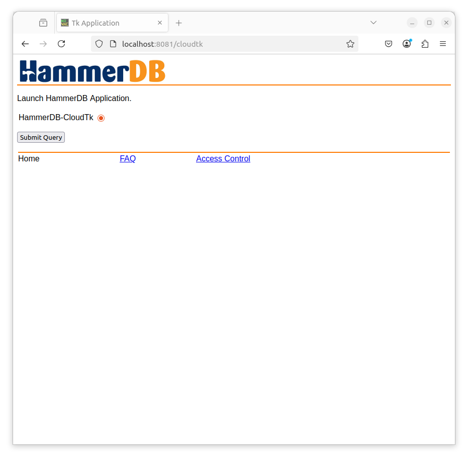 Launch HammerDB