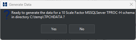 Generate Data Confirmation