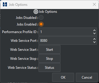 Jobs and Web Service Configuration