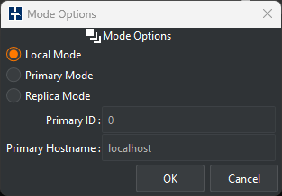 Mode Options Select