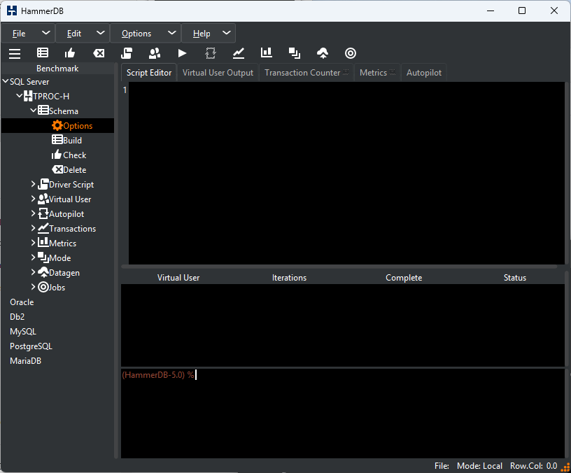 TPROC-H Schema Build Options