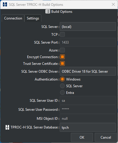 SQL Server Build Options