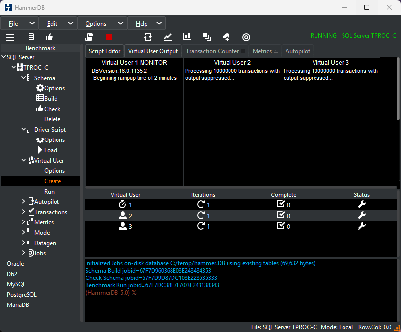 Timed Workload Running