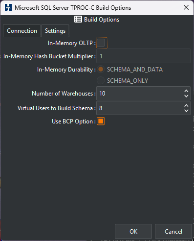 Build Options Settings