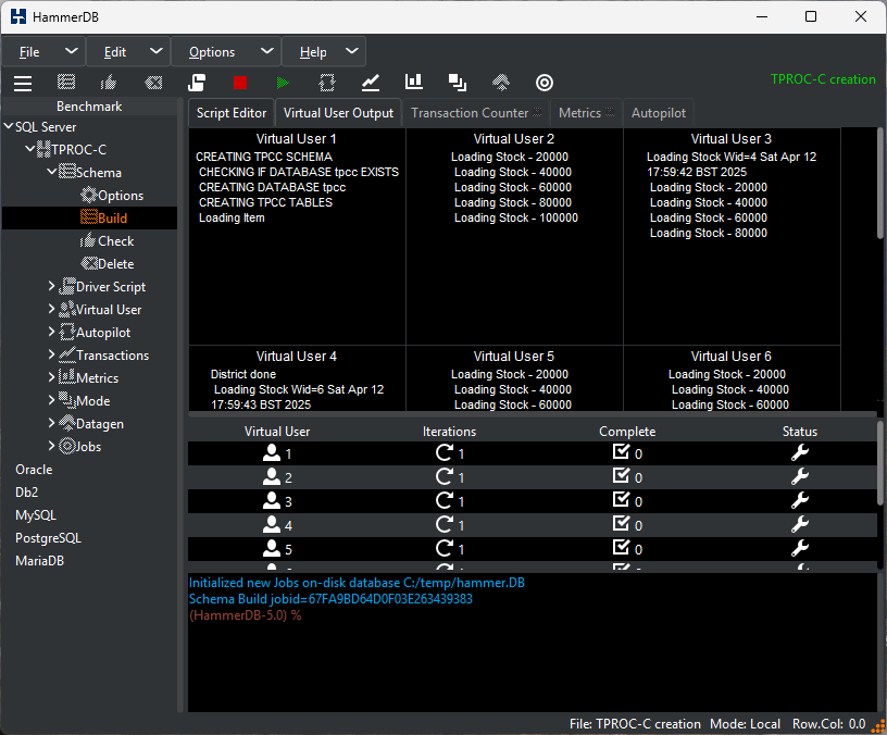 Schema Build Start