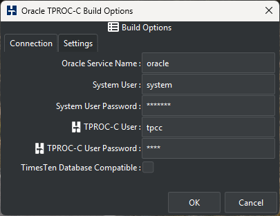 Oracle Build Options