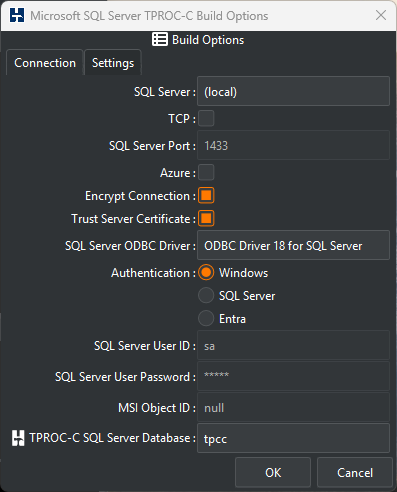 SQL Server Build Options