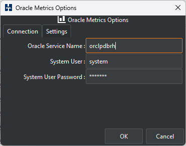 Oracle Metrics Options