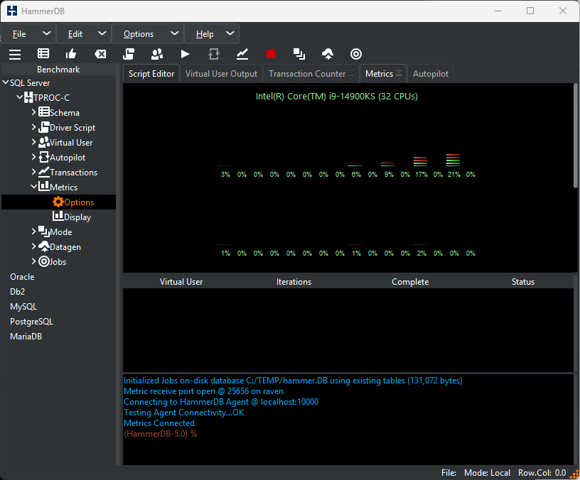 Metrics Display