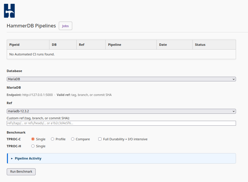 Web Service Pipelines Page