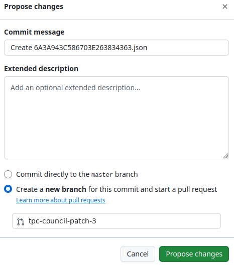 Propose GitHub Changes
