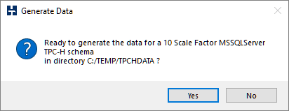 Generate Data Confirmation
