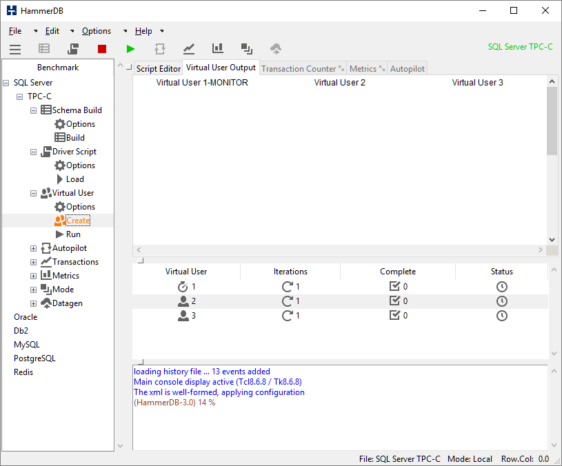 Virtual User and Monitor Created