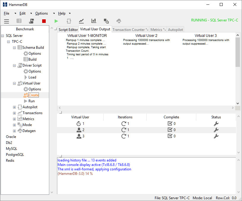 Timed Workload Running