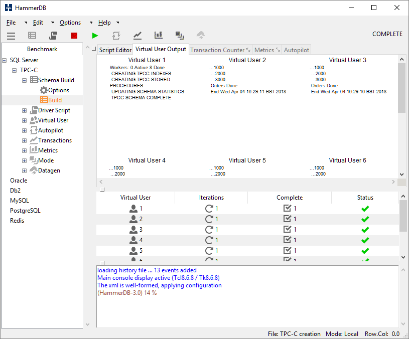 Schema build complete