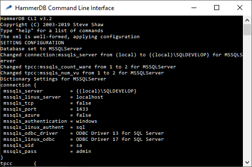 CLI Windowsbuildcli.tcl running