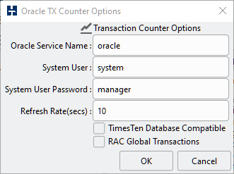 Oracle TX Counter Options