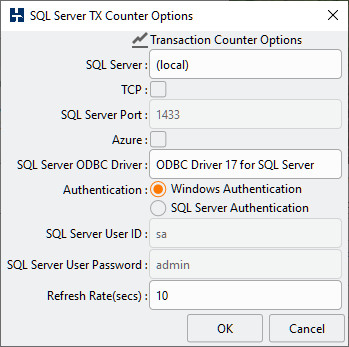 SQL Server TX Counter Options