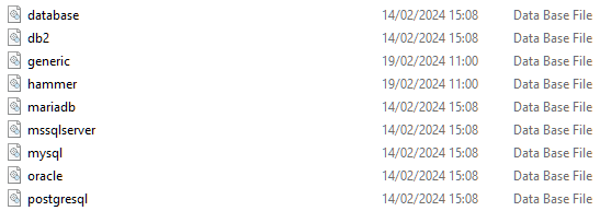 Uninstall database files