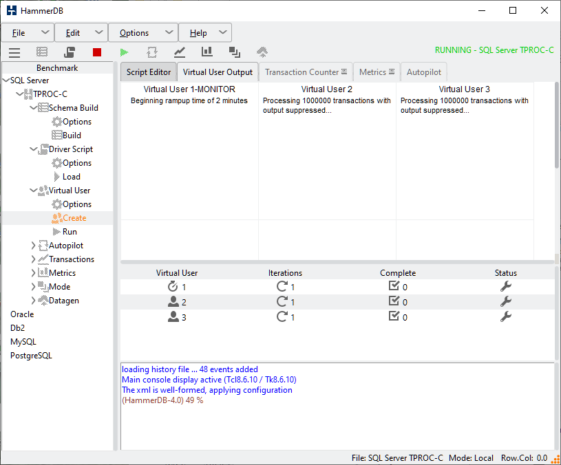 Timed Workload Running