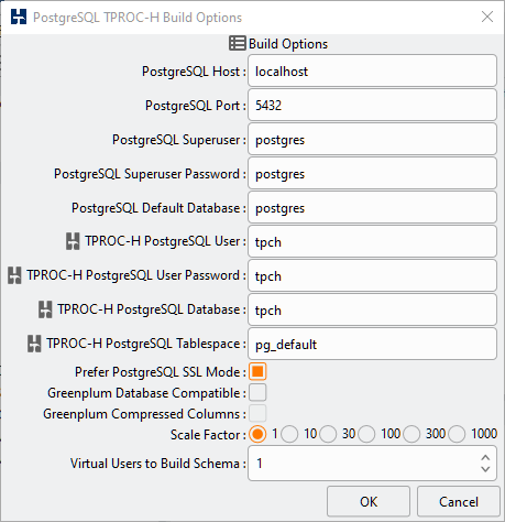 PostgreSQL TPROC-H