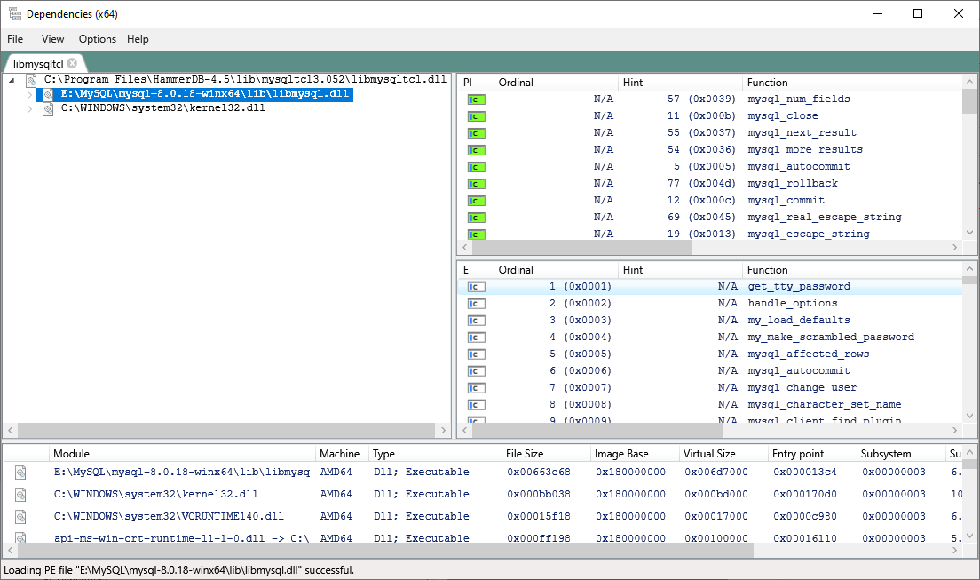 Dependencies MySQL