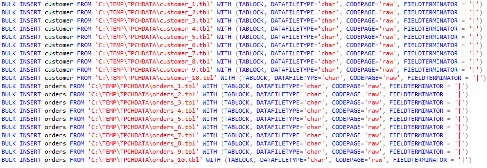 SQL Server Bulk Insert