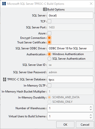 SQL Server Build Options