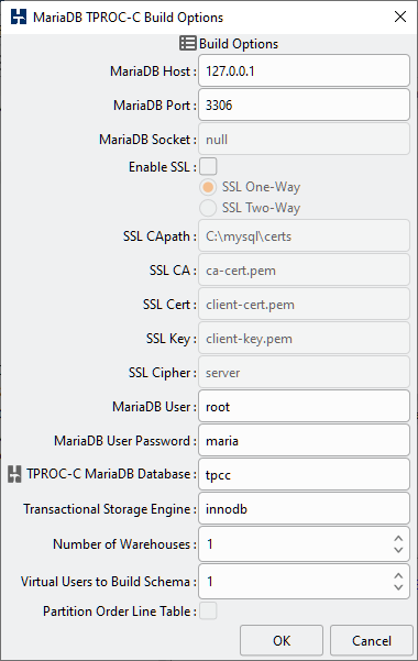 MariaDB Build Options