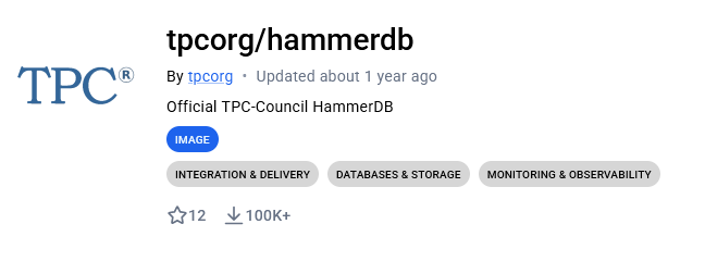 HammerDB Docker Hub
