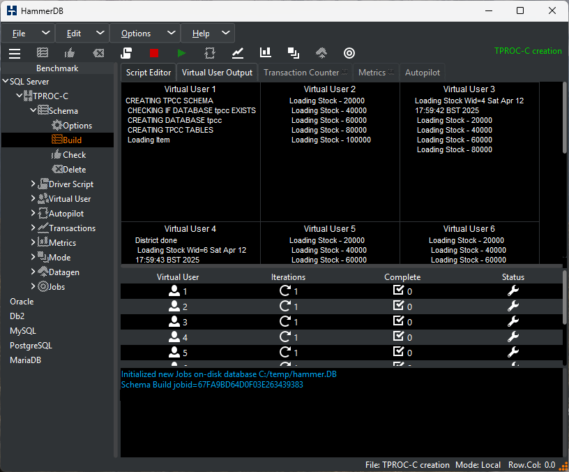 Schema Build Start