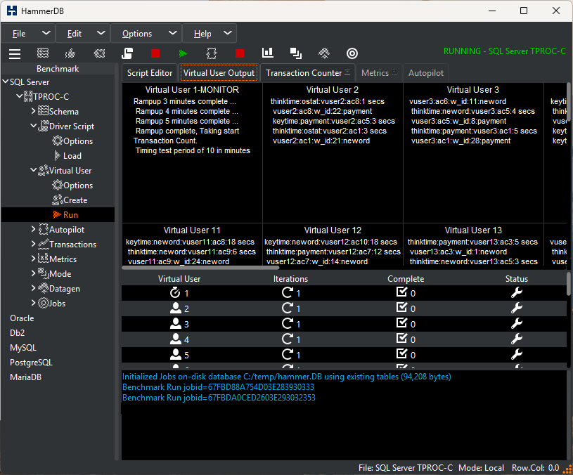 Asynchronous Workload Running