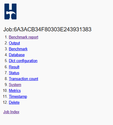 Metrics Data in Job Menu