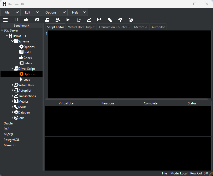 Driver Script Options