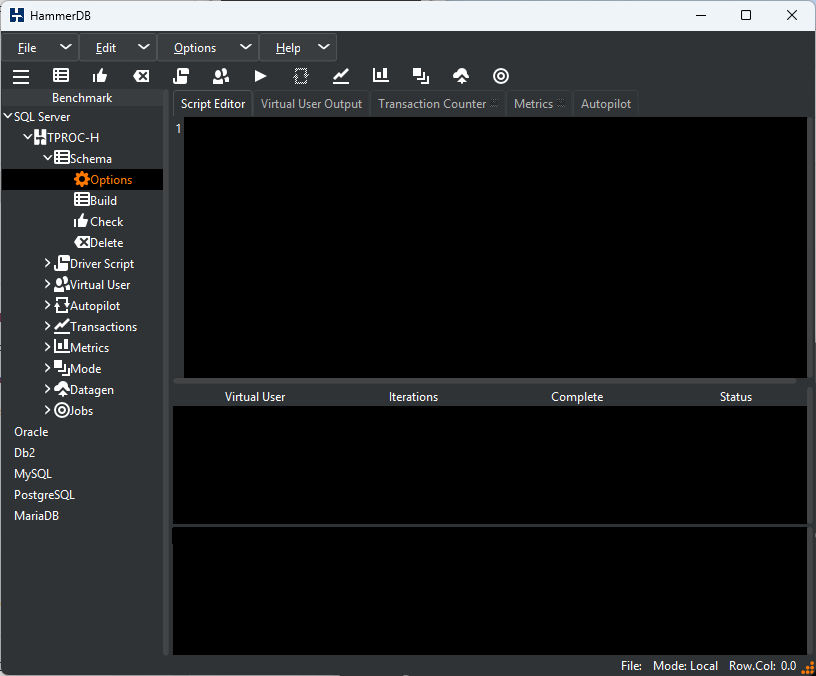 TPROC-H Schema Build Options