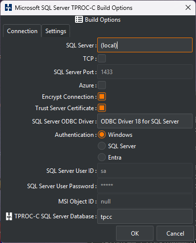 Build Options Connections