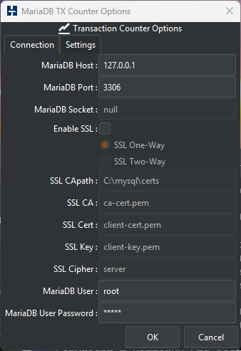 MariaDB TX Counter Options